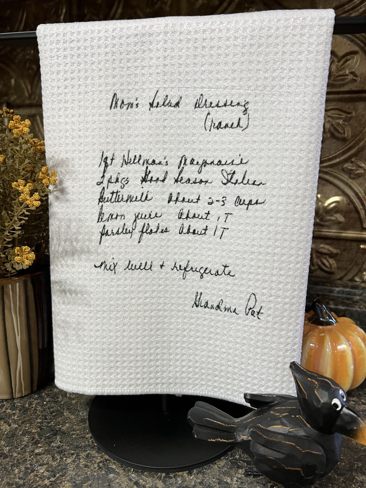 Recipe hand towel